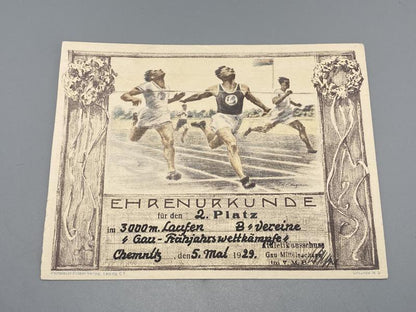 Named Pre-War DRA Sports Badge Document Grouping – Bronze & Silver Awards, Alfred Huch