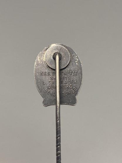 Pre-War DRA Sports Badge Stick Pin (Silver Finish) – L. Chr. Lauer, Nürnberg