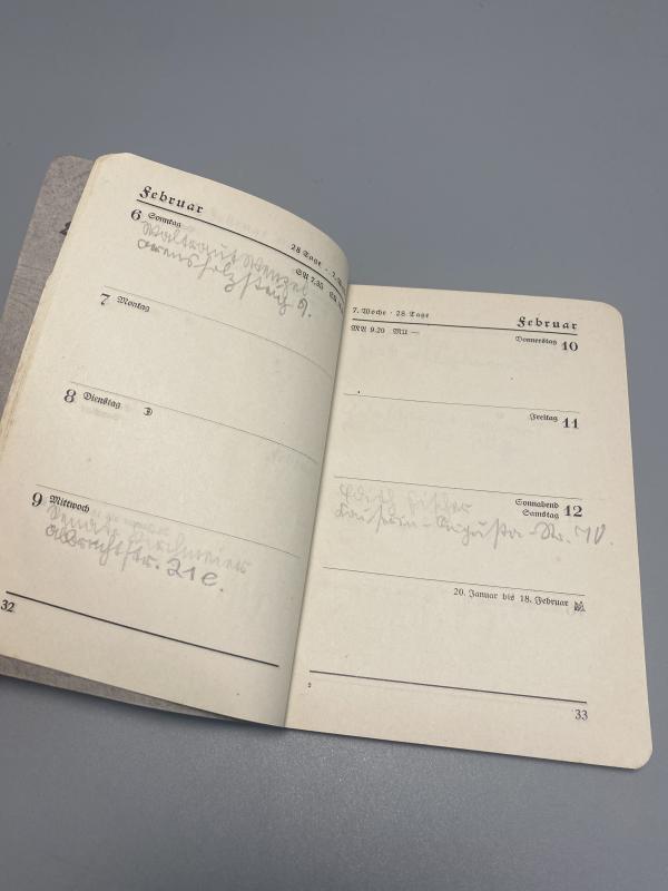 1938 German Army Pocket Diary (Taschenkalender) – Pre-War Wehrmacht Military Reference with Rank Charts