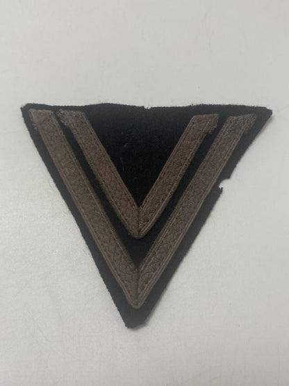 WWII Waffen-SS / Panzer Enlisted Rank Chevron – Double Grey Chevron, Unused Original