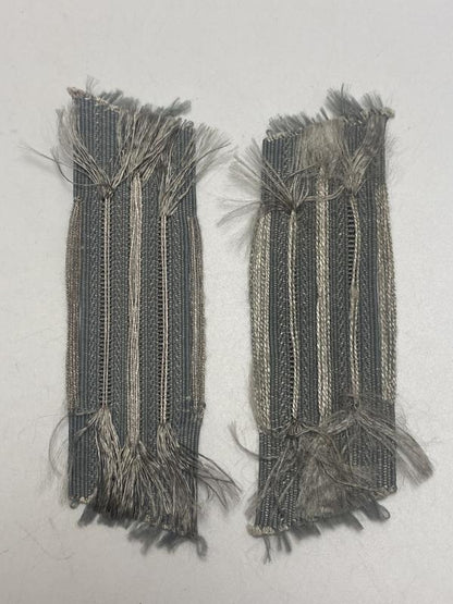 WWII German M44 Enlisted Collar Tabs – Grey Rayon, Unissued Matching Pair