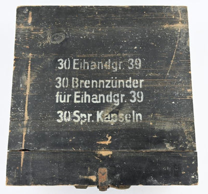 WWII German Army Ei-Handgranaten 39 Ammunition Box (1943 Dated)