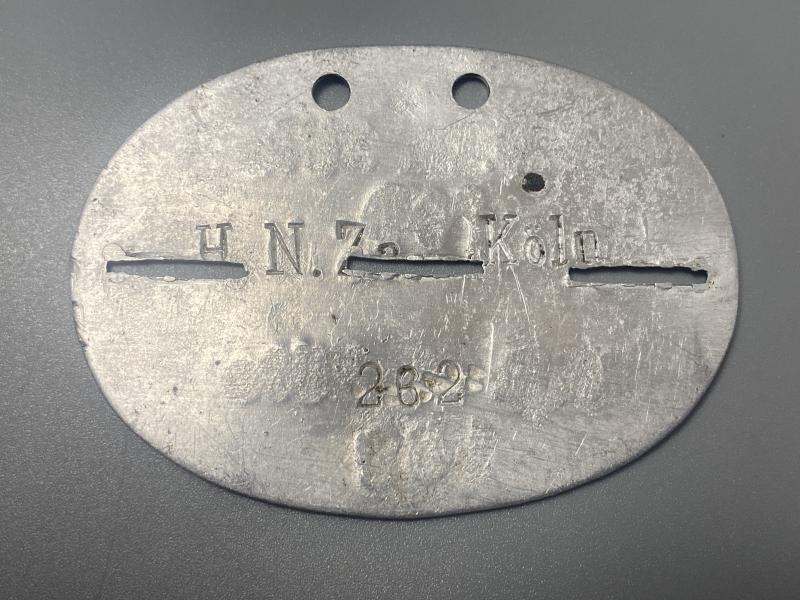 WWII German Wehrmacht ID Disc – Heeresnachschubamt Köln