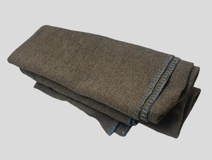 WWII German Army Grey Wool Blanket – “WB” Marked
