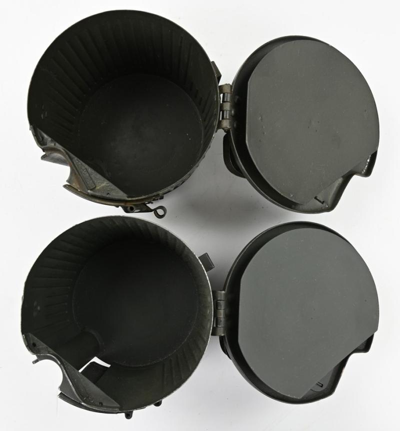 WWII German Army MG34 Ammo Drum Set with Carrying Frame