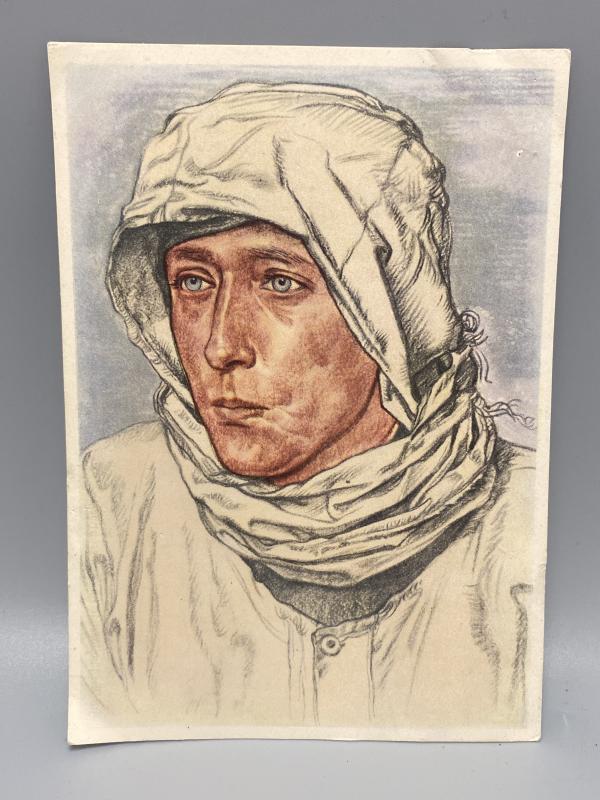 WWII German VDA Illustrated Postcard by Wolfgang Willrich – Reconnaissance Troop, Westwall (1940)