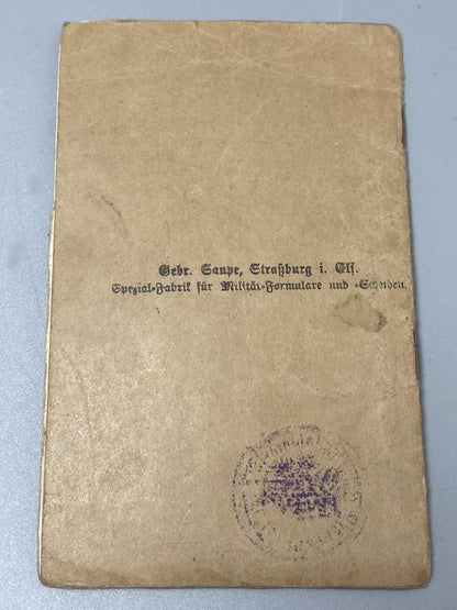 WWI German Soldbuch – Infanterie-Regiment Nr. 47, 1915 (Karl Menzel)