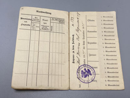 WWI German Soldbuch – Infanterie-Regiment Nr. 47, 1915 (Karl Menzel)
