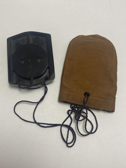 WWII German Busch DRGM Compass with Original Drawstring Bag – Pre-War / Early Wehrmacht Navigation Instrument