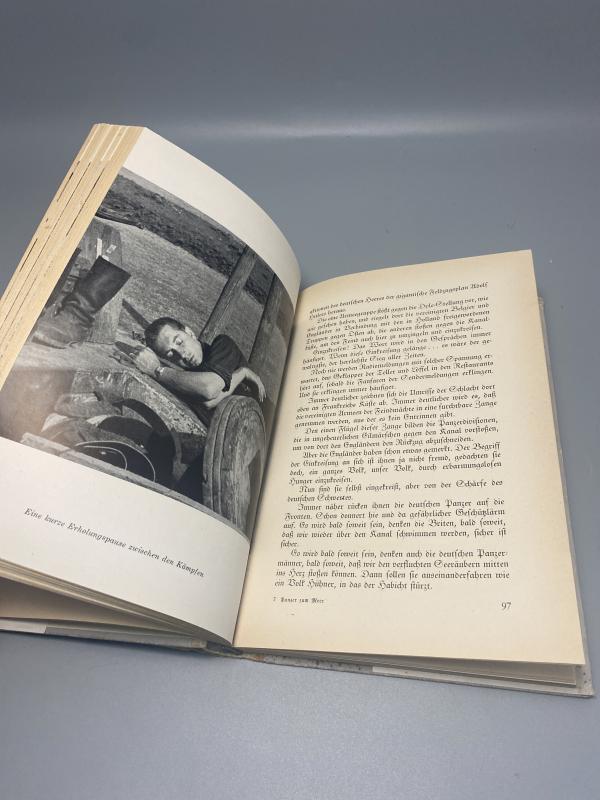 1941 German WWII Panzer Book – Wir stoßen mit Panzern zum Meer by E.C. Christophe (Original Dust Jacket)