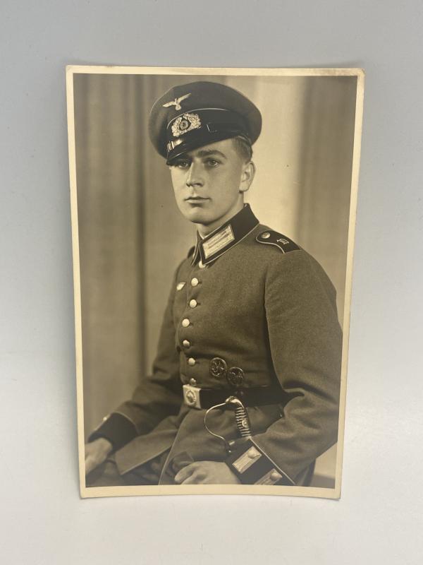 WWII German Army Cavalry Studio Photograph – 10th Cavalry Regiment Soldier