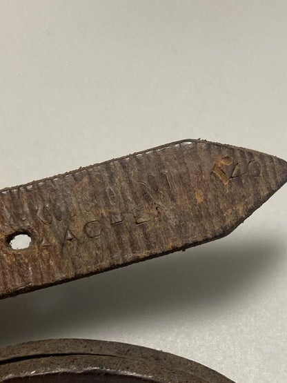 WWII German Army Zeltbahn Equipment Strap 1940 – Aachen Made, Black Leather