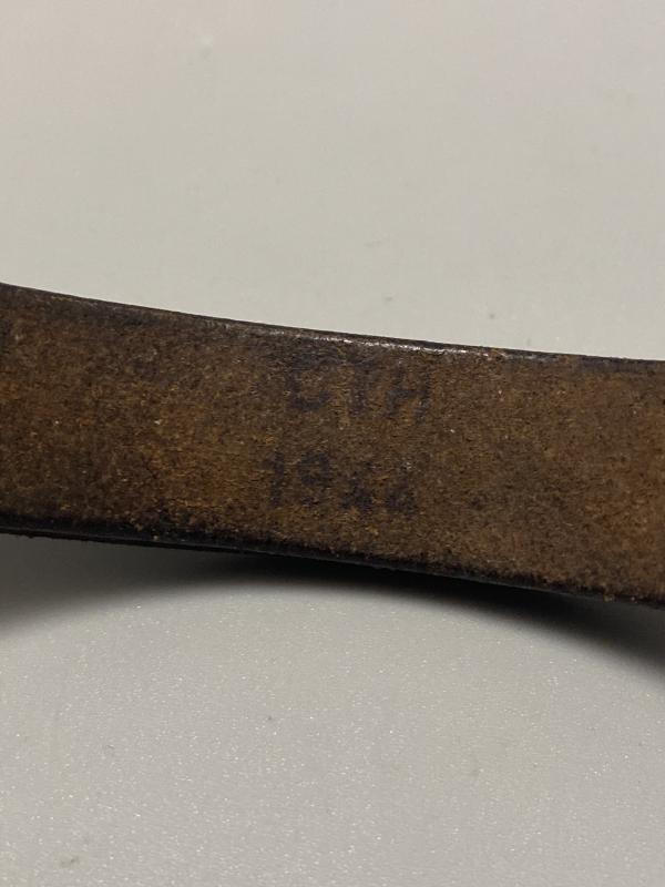 WWII German Army Zeltbahn Equipment Strap 1944 – Late War Black Leather