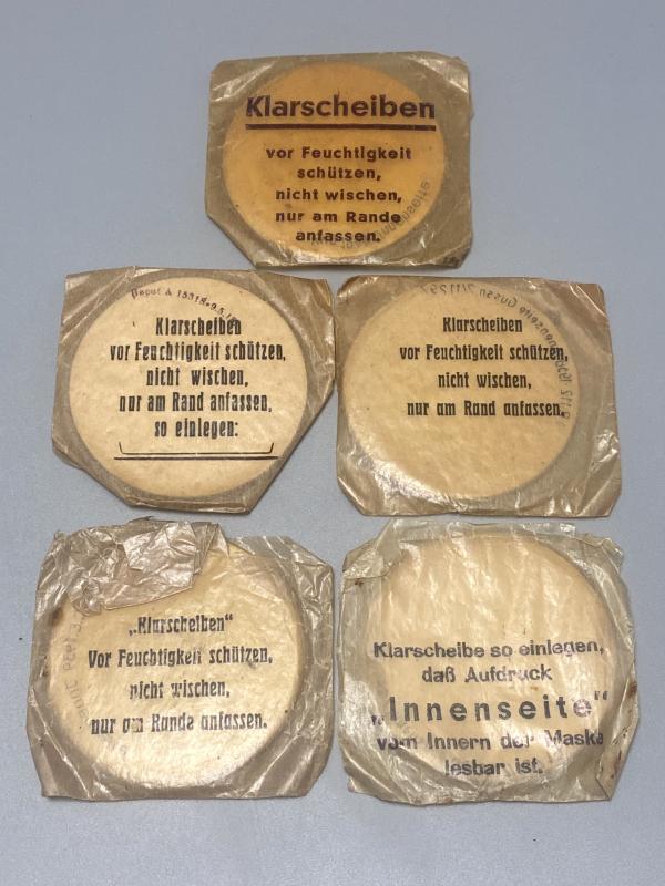 WWII German Gas Mask Replacement Lenses – Original Klarscheiben