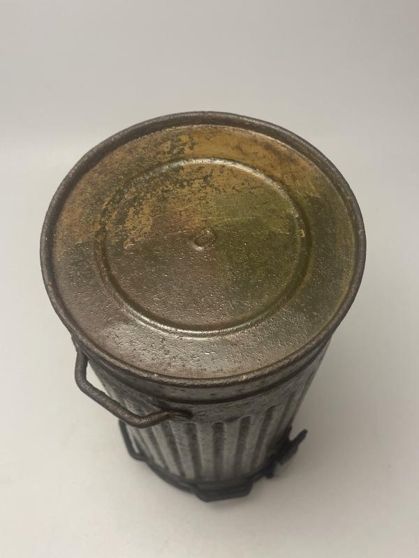 WWII German Gas Mask Canister 1941 – Three-Tone Normandy Camo