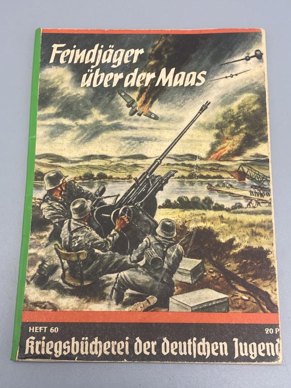WWII German Wartime Youth Booklet – Feindjäger über der Maas, Kriegsbücherei der Deutschen Jugend No. 60