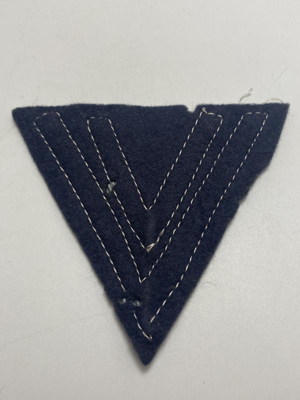 WWII Luftwaffe Sleeve Rank Chevron – Silver-Grey Tresse