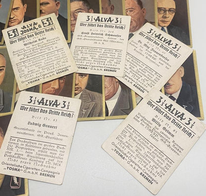 Mid-1930s German NSDAP Leadership Cigarette Card Collection – 115 Original Cards (Third Reich)