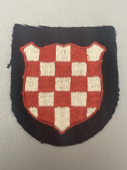 WWII Waffen-SS Croatian Volunteer Sleeve Shield – 13th SS Division “Handschar”