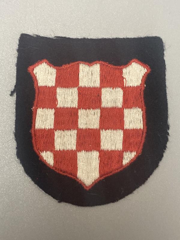 WWII Waffen-SS Croatian Volunteer Sleeve Shield – 13th SS Division “Handschar”