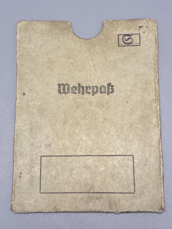 WWII German Wehrpass Cardboard Protective Sleeve – Original Wehrmacht Document Cover