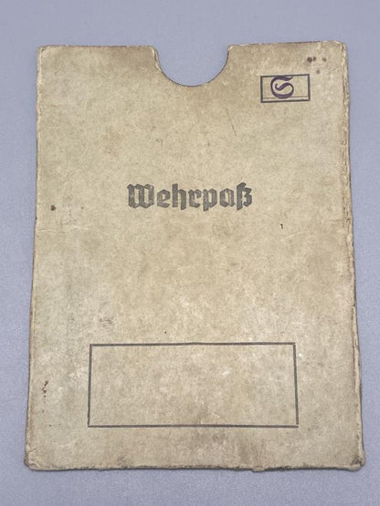 WWII German Wehrpass Cardboard Protective Sleeve – Original Wehrmacht Document Cover