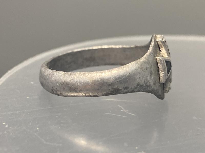 WWI German Iron Cross Veterans Ring, 1914 Pattern – Aluminium Trench Art