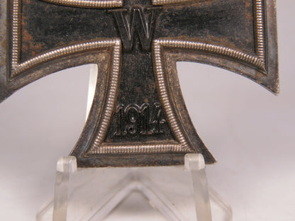 WWI German Iron Cross Second Class (1914–1918) – Johann Wagner & Sohn “IW” Maker, Ring Marked