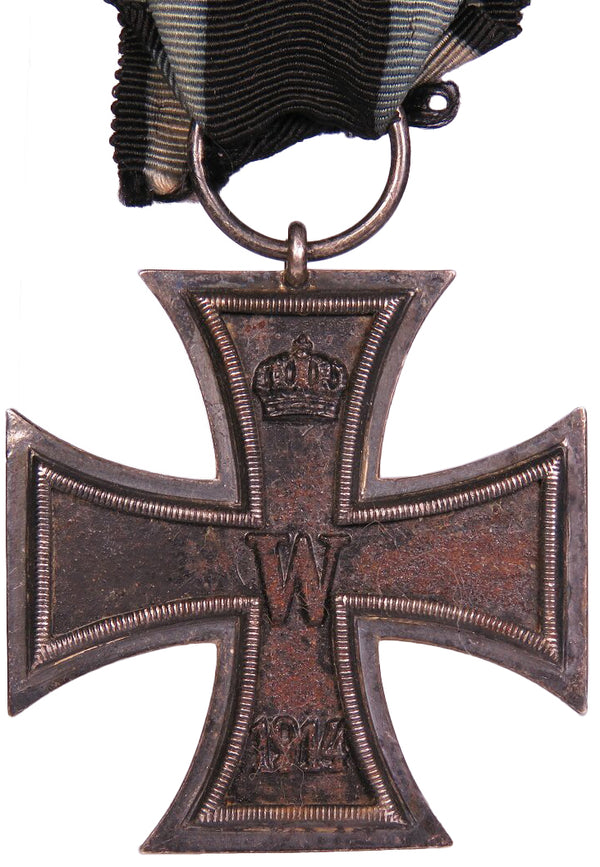 WWI German Iron Cross Second Class (1914–1918) – S-W (Sy-Wagner Berlin) Maker, With Ribbon
