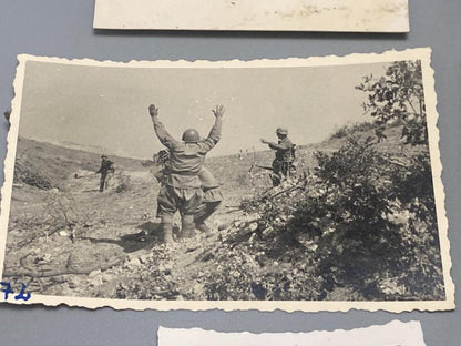 WWII Frontline Photograph Group – Western & Eastern Front Combat Scenes (6 Photos)