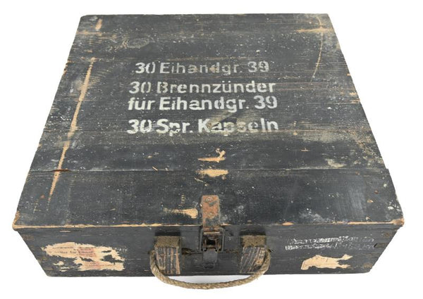 WWII German Army Ei-Handgranaten 39 Ammunition Box (1943 Dated)