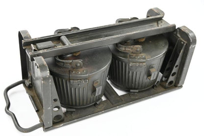 WWII German Army MG34 Ammo Drum Set with Carrying Frame