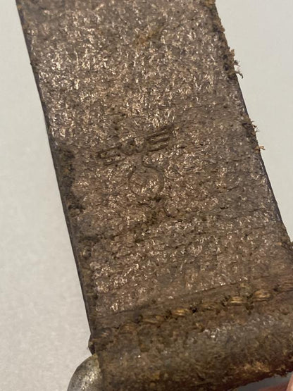 WWII German Kriegsmarine Leather D-Ring Strap, Dated 1939 – Early War Naval Issue