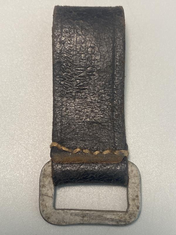 WWII German Kriegsmarine Leather D-Ring Strap, Dated 1940 – Original Naval Equipment